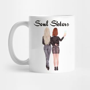 Soul Sisters Best Friends Graphic Design Mug